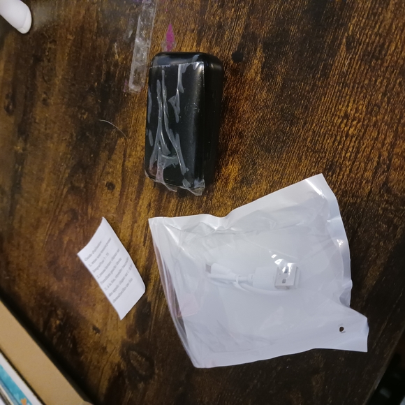 Black Portable Charger with USB Cable